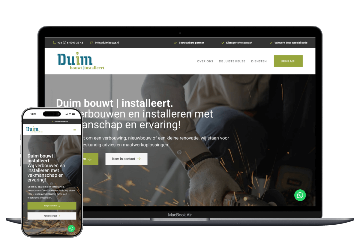 Website Duim Bouwt