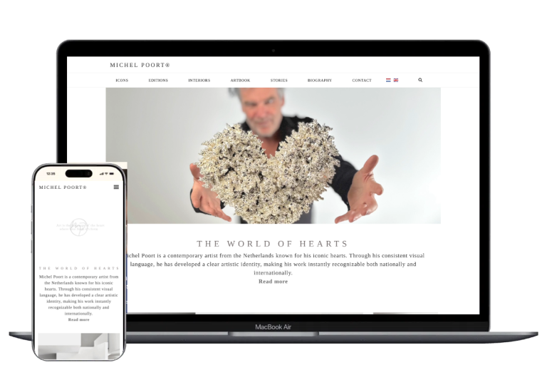 Nieuwe webshop voor Michel Poort, ontwikkeld door Mooi Online