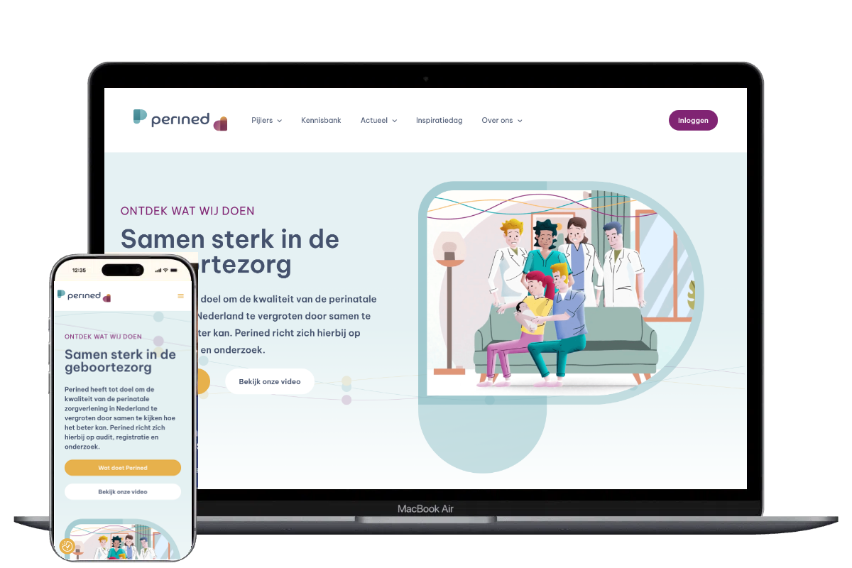 Nieuwe website voor Perined, ontwikkeld door Mooi Online