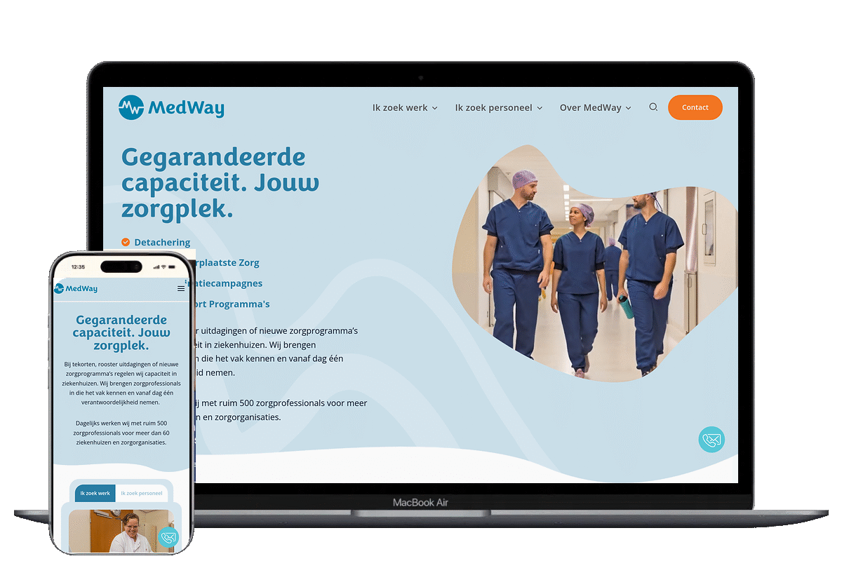 Nieuwe website voor MedWay, ontwikkeld door Mooi Online